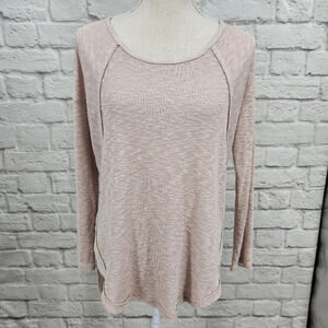 FAB'RIK Tan Pinkish Textured Lightweight Sweater Size Medium